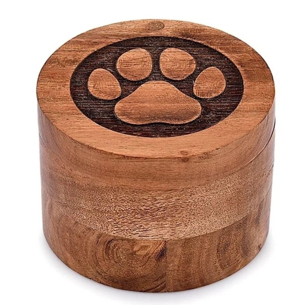 New Pet Dog Cat Hamster Guinea Pig Memorial Acacia Wood Urn Ashes Cremation